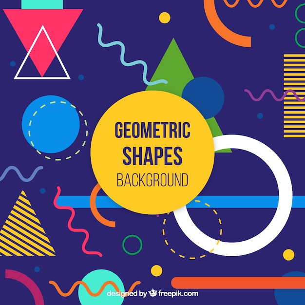 Free vector abstract background with geometric shapes