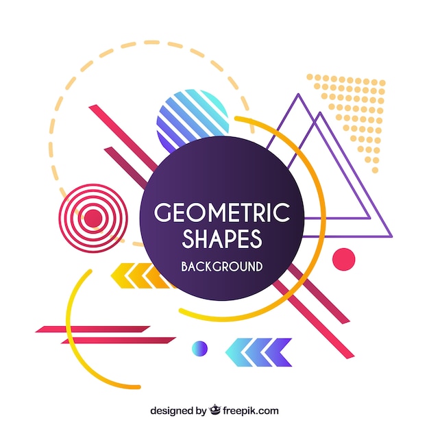 Free vector abstract background with geometric shapes