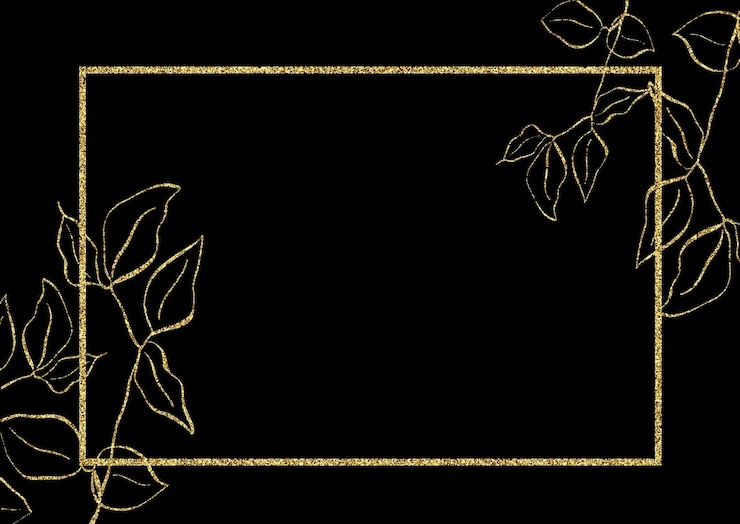 Free Vector abstract background with glittery gold floral border