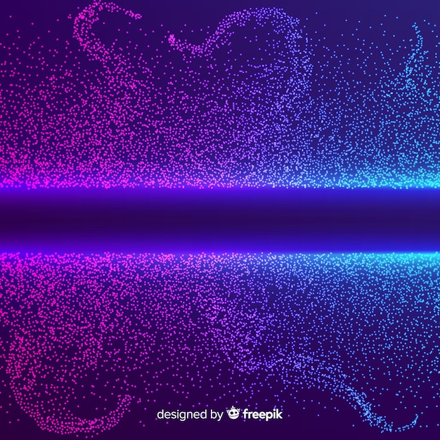 Free vector abstract background with glowing particles