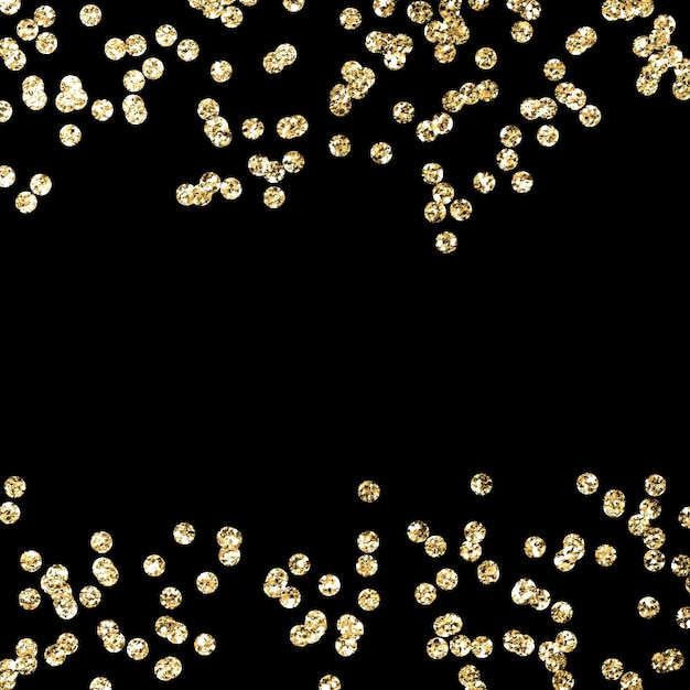 Abstract background with gold glittery confetti