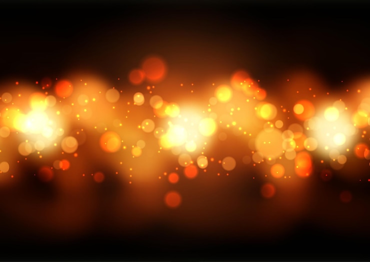 Free Vector abstract background with a golden bokeh lights