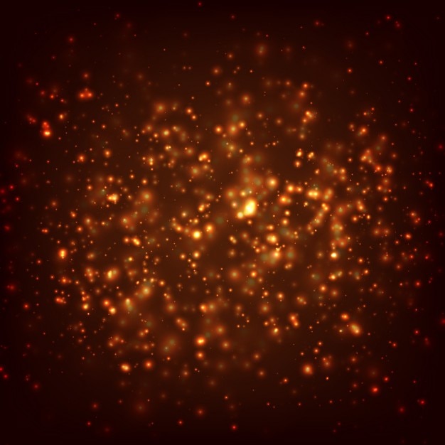 Бесплатное векторное изображение Абстрактный фон с золотыми огнями