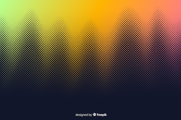 Бесплатное векторное изображение Абстрактный фон с эффектом градиента полутонов