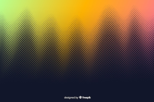 無料ベクター グラデーションハーフトーン効果と抽象的な背景