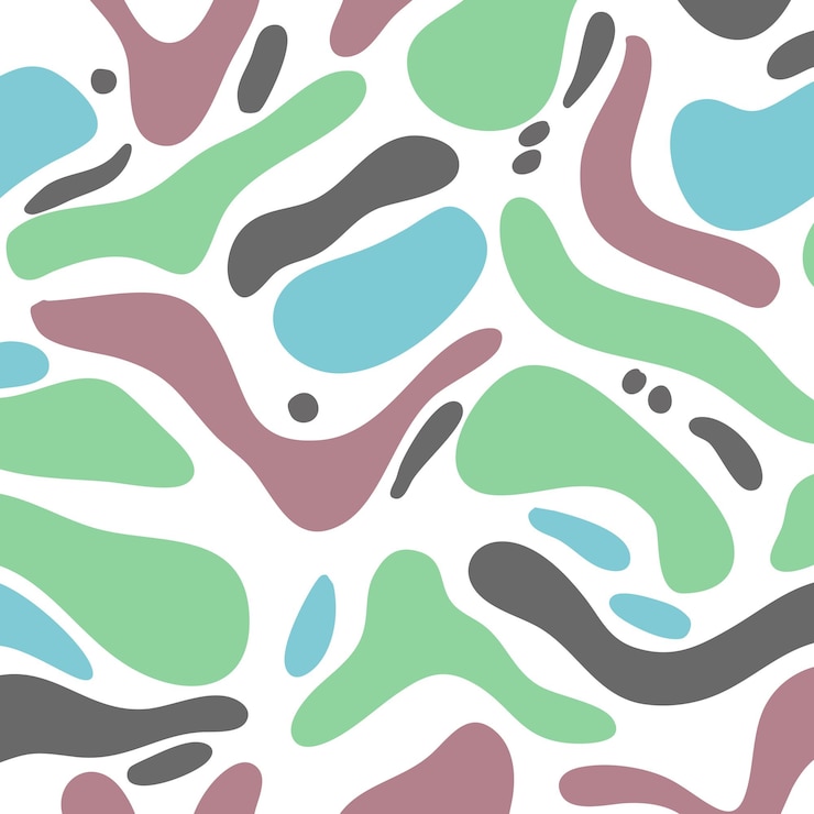 Free Vector abstract background with a hand drawn organic shapes pattern