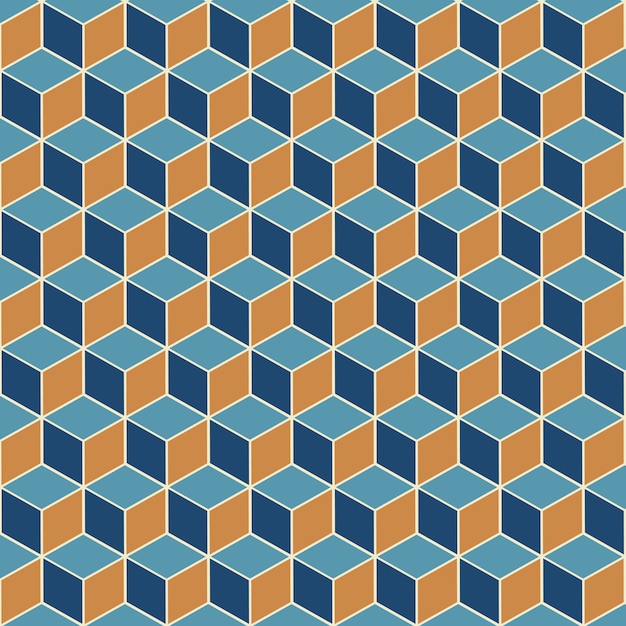 Abstract background with an isometric cube seamless pattern design