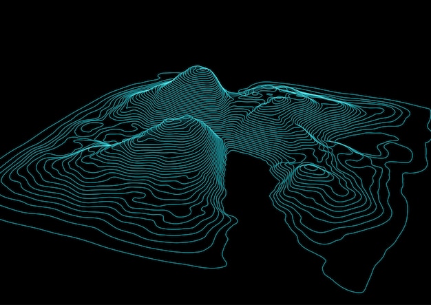 Free vector abstract background with landscape topographic map design