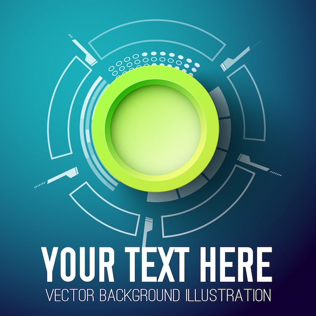 Free vector abstract background with light green round circle