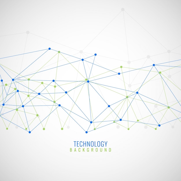 Sfondo astratto con linee e punti, tecnologici