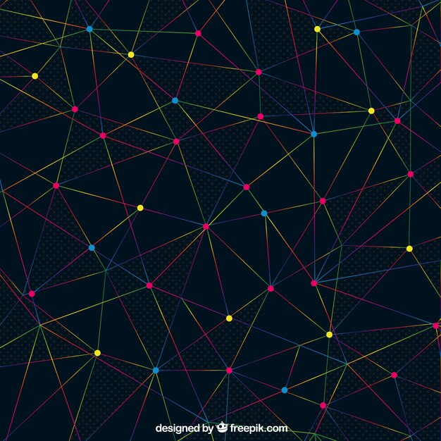 Abstract background with lines and dots