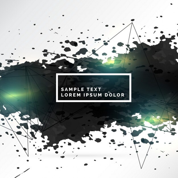 Free Vector abstract background with lines and ink stains