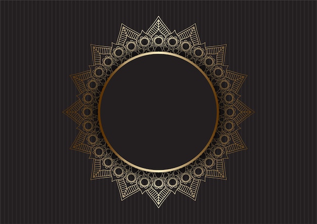 Free vector abstract background with a luxury gold mandala design