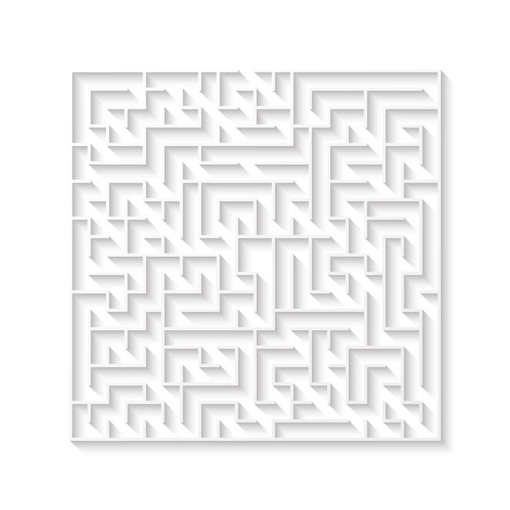 Free Vector abstract background with maze design in black and white