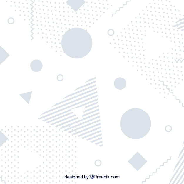 Free vector abstract background with memphis shapes