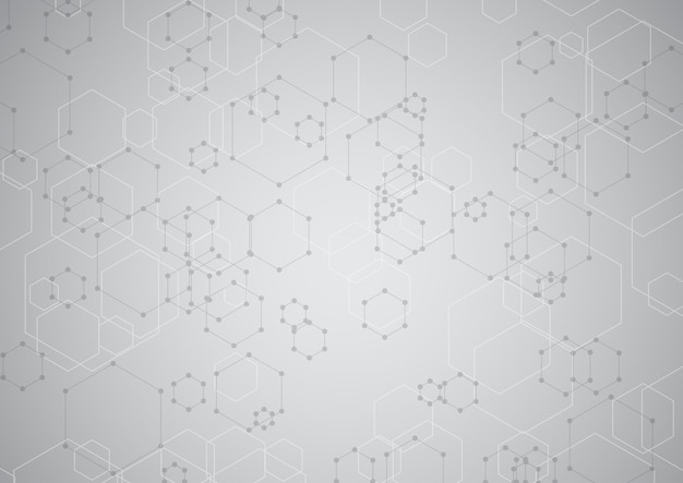 Free vector abstract background with a modern hexagonal tech design