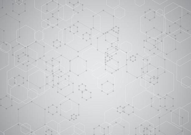 Abstract background with a modern hexagonal tech design