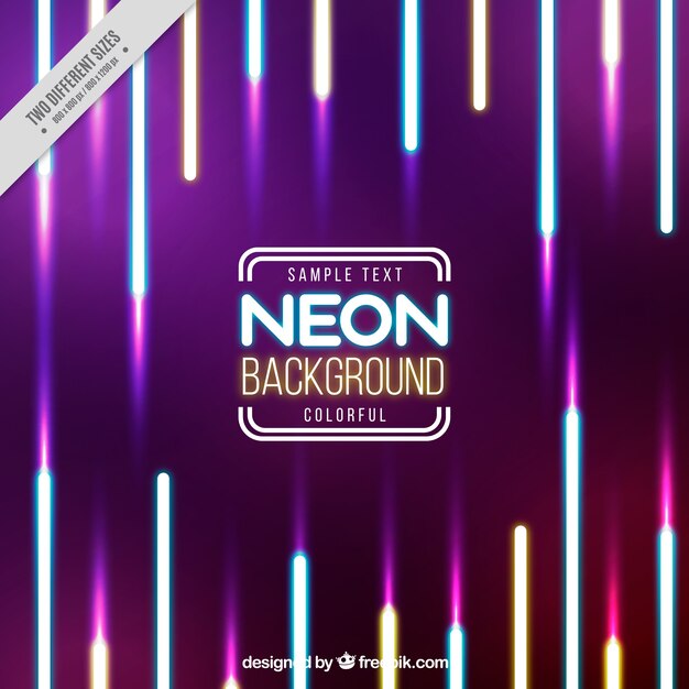 Abstract background with neon lights