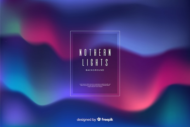 Free vector abstract background with northern lights