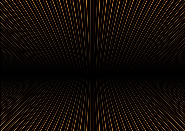 Abstract background with perspective gold stripes