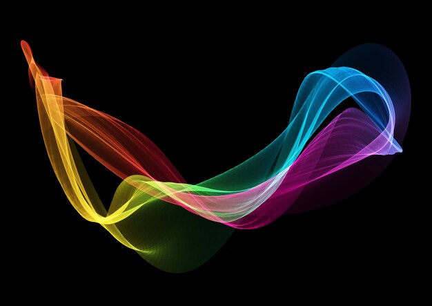 Abstract background with rainbow coloured flow design