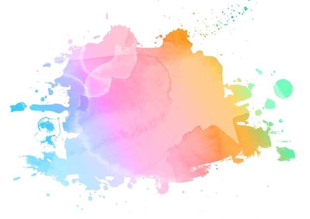 Abstract background with a rainbow coloured watercolour splatter