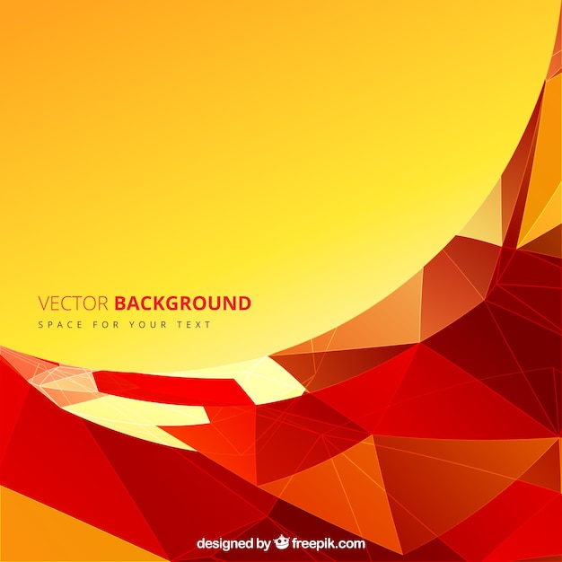 Free vector abstract background with red polygons