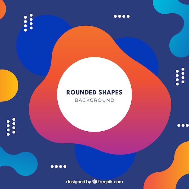 Free vector abstract background with rounded shapes