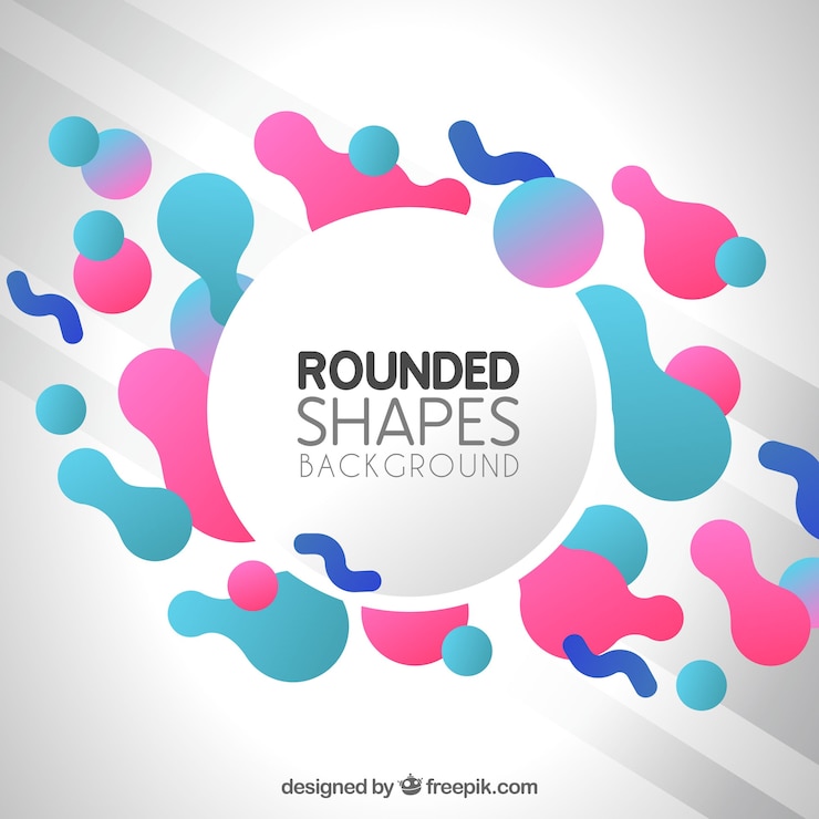 Free Vector abstract background with rounded shapes