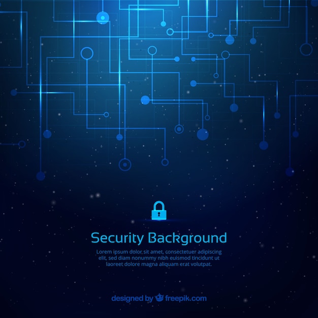 Free vector abstract background with security connections