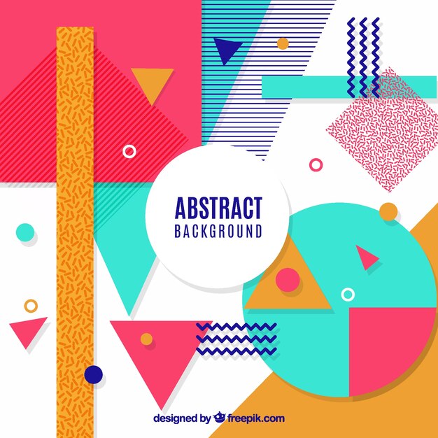 Abstract background with shapes of colors