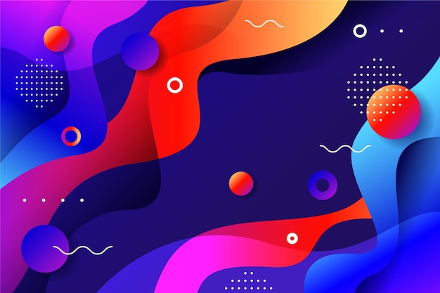 Free vector abstract background with shapes and dots