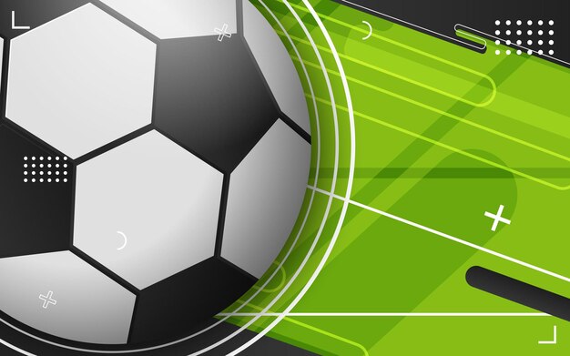 Abstract background with soccer ball