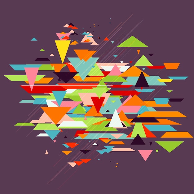 Free vector abstract background with a triangles design