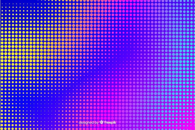 Abstract background with vibrant halftone effect
