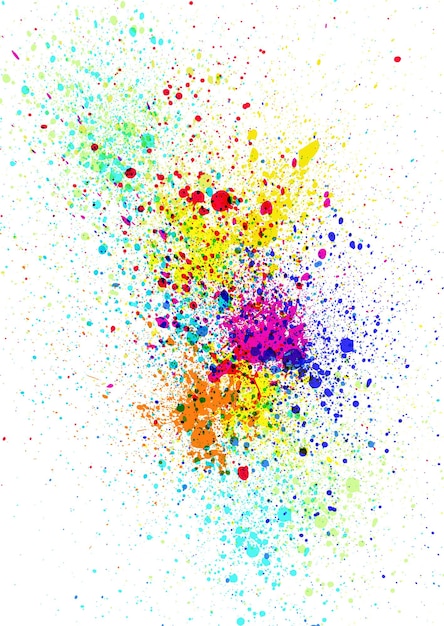 colorful paint splatter