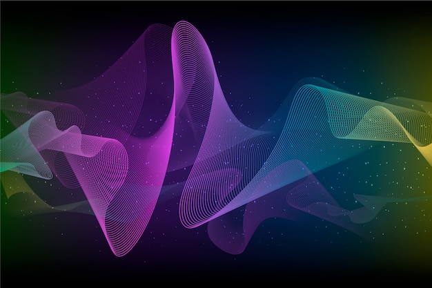 Abstract background with wavy colorful shape