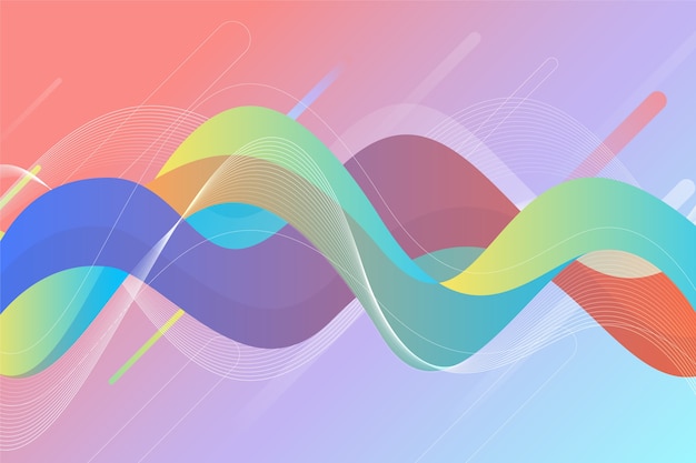 Abstract background with wavy colorful shapes