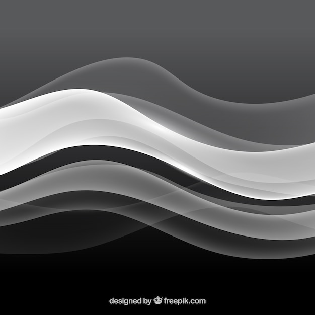 Абстрактный фон с волнистыми формами в серых тонах