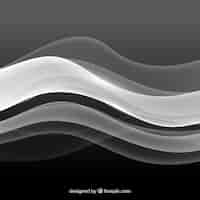 Бесплатное векторное изображение Абстрактный фон с волнистыми формами в серых тонах