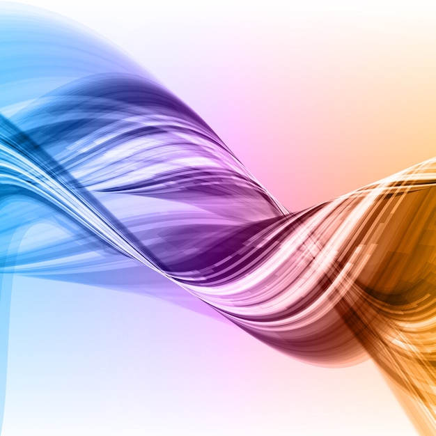 Бесплатное векторное изображение Абстрактный фон с плавные линии