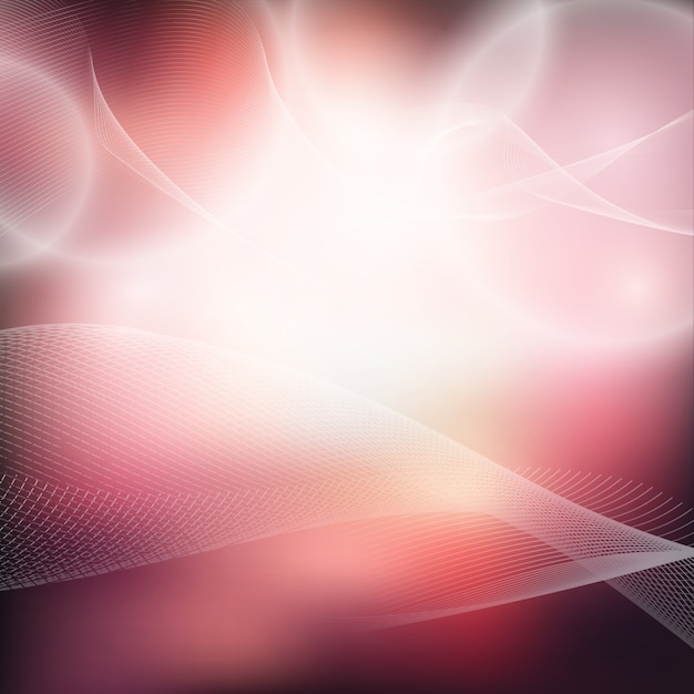 Free vector abstract background with wavy shapes and a flash of light