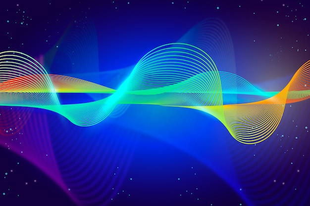 Free vector abstract background with wavy shapes