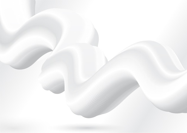 白いグラデーションの波のデザインと抽象的な背景