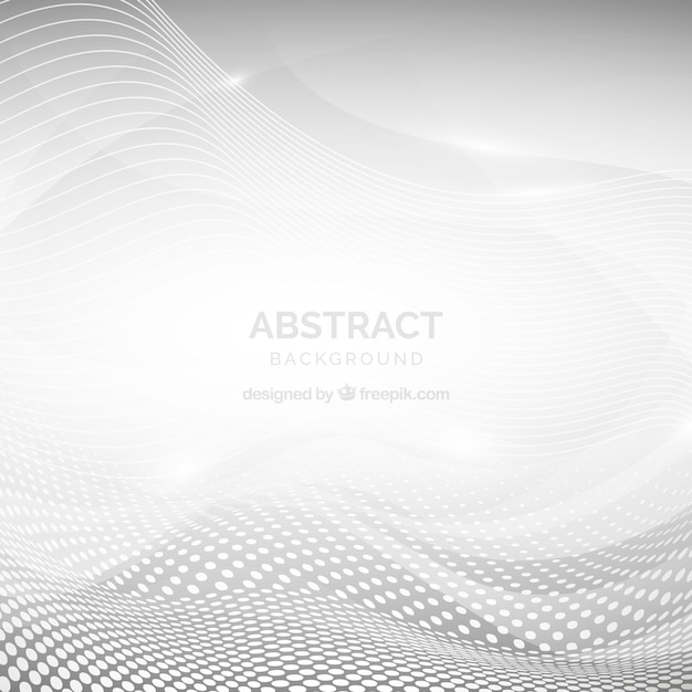 Abstract background with white waves