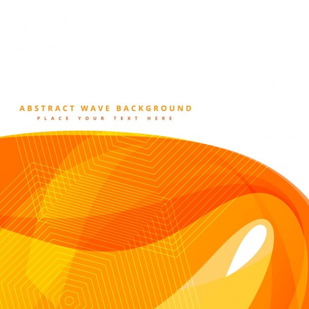 Abstract background with yellow wave shapes vector