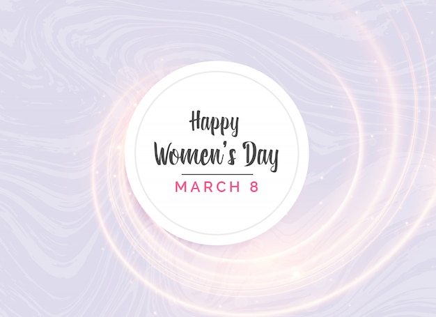 счастливый дизайн Женщины день открытка с световым эффектом