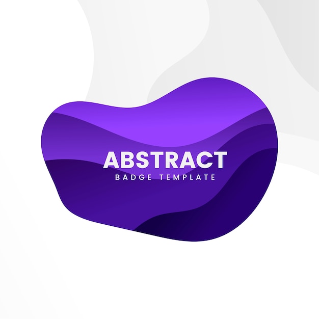 Abstract badge design in purple