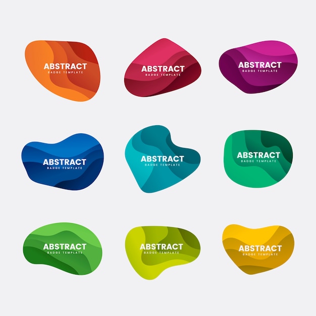 Abstract badge design vector set