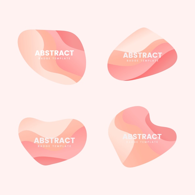 Abstract badge design vector set